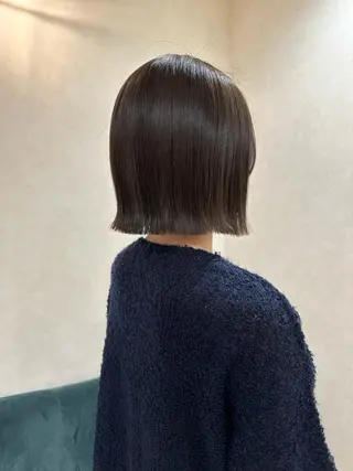 ショート かえ🩶韓国ボブ🎀 透明感カラー🥣のヘアスタイル