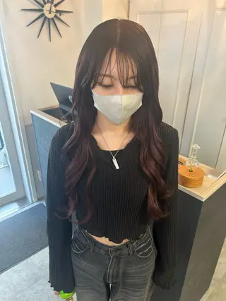 ロング カラー 縮毛•ハイトーン Runaのヘアスタイル