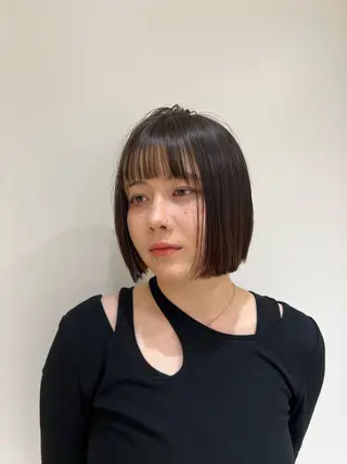 ショート カラー パーマ/ボブ /レイヤー チヒロのヘアスタイル