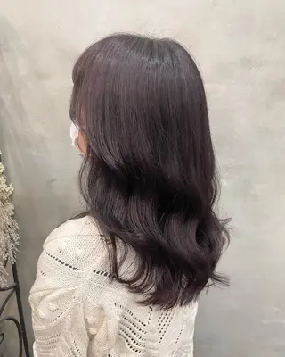 ミディアム カラー 【ピンク/韓国ヘア/ ヘアセット】亜海のヘアスタイル