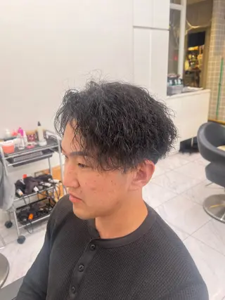 ショート カラー パーマ メンズ 韓国レイヤーカット /REIのヘアスタイル