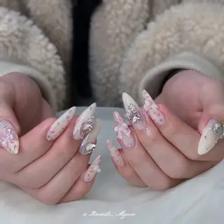 ロング RIN NAILS ᥫ᭡Migusaのネイルデザイン