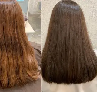 ロング カラー Un Seul所属・東 祐香のヘアスタイル