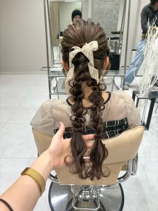 ロング バレイヤージュ/ヘア アレンジ/shionのヘアスタイル