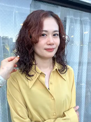 ミディアム カラー パーマ ヘアアレンジ 🌼memoto 東三国店🌼のマツエク・マツパデザイン