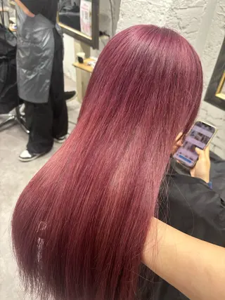 ロング カラー ハイトーン/ダブル カラー/akihoのヘアスタイル