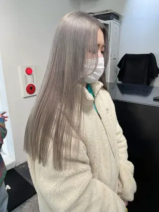 ロング カラー パーマ ヘアアレンジ メンズ キッズ ネイル マツエク・マツパ アイブロウ 艶ハイトーン/ヘア アレンジAYAKAのヘアスタイル