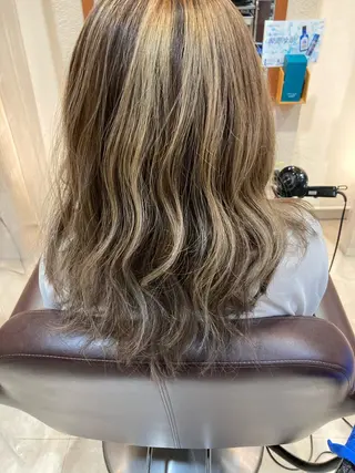 セミロング カラー 髪質改善/透明感 カラー/内藤有須加のヘアスタイル