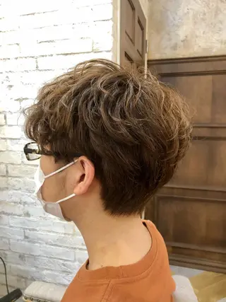 ショート カラー メンズ Carina所属・セン北徒歩５分 キシタクのヘアスタイル