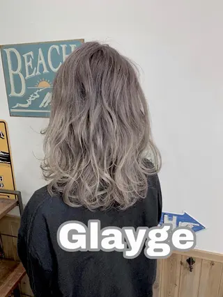 セミロング カラー hair design NORM所属・吉田裕太/ハイライト ダブルカラーのヘアスタイル