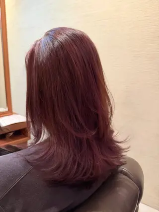 セミロング カラー パーマ/艶カラー/ 髪質改善/伊藤愛麻のヘアスタイル