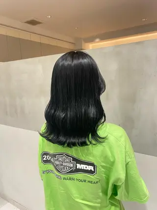 セミロング カラー ナチュラル/韓国💎 haruka 💎のヘアスタイル