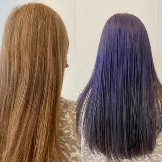 セミロング カラー 髪質改善・修復 成瀬由賀里のヘアスタイル