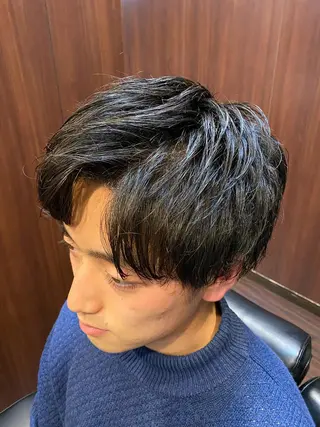ミディアム メンズ HIRO GINZA 池袋東口店所属・林田 龍明のヘアスタイル