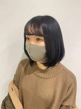 ミディアム 石山 /切りっぱなしボブのヘアスタイル