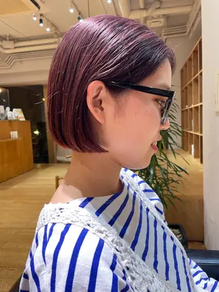 ショート カラー ボブ/ショート 吉田竣のヘアスタイル