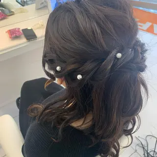 ロング ヘアアレンジ エクステ♡ヘアメ 内村麻衣のヘアスタイル