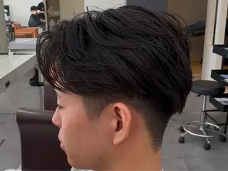 ショート カラー パーマ メンズ メンズ/パーマ/ 京都駅/井上光のヘアスタイル