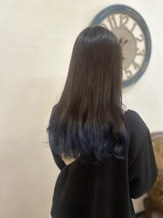 セミロング カラー 赤星 さえのヘアスタイル