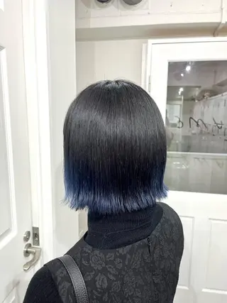 ショート カラー ♱地雷カラー♱ウルフ ♱ 藍衣 ♱のヘアスタイル