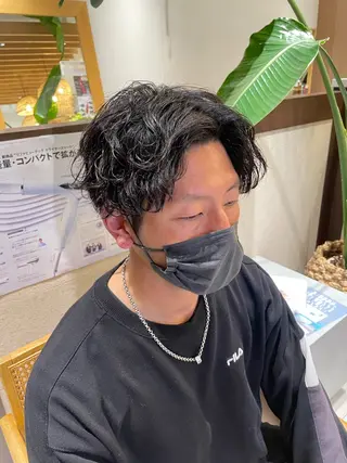 パーマ 富田 紗世のヘアスタイル