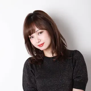 ミディアム パーマ カラー ヘアアレンジ 美艶カラー 髪質改善 似合わせカット 銀座のヘアスタイル