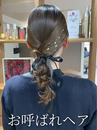 セミロング ヘアアレンジ 韓国風パーマ/ヘア セット/店長みづきのヘアスタイル