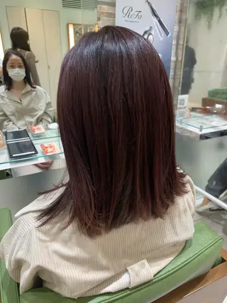 ミディアム カラー 高橋友里亜 /フリーランスのヘアスタイル