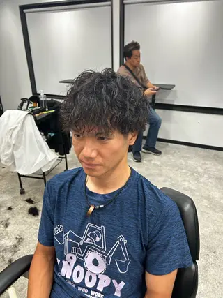 ミディアム パーマ メンズ メンズカット/ メンズパーマ/佐藤のヘアスタイル