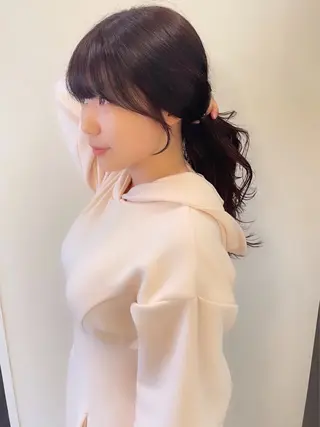 ロング カラー レイヤー/ラベンダー オージュア/枝元唯のヘアスタイル