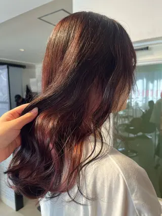 セミロング カラー annuy aoiのヘアスタイル