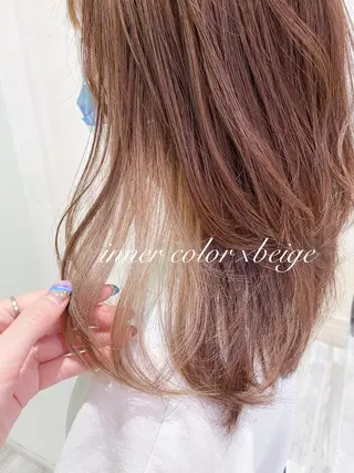 ミディアム 横浜🍒ルーツカラー エクステ／RIEのヘアスタイル