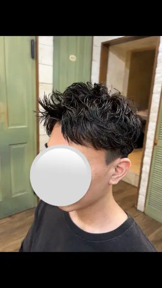 ショート パーマ メンズ at'Lav by belle所属・🕊️あやか ロングカット/メンズのヘアスタイル