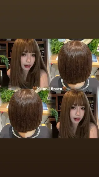 ショート しゅり/韓国艶カラー 🩶🫧エクステ🎀のヘアスタイル