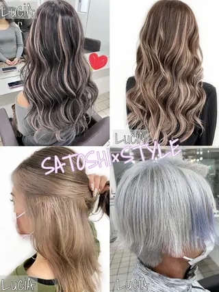 ロング カラー ヘアアレンジ エクステ LuciAのヘアスタイル