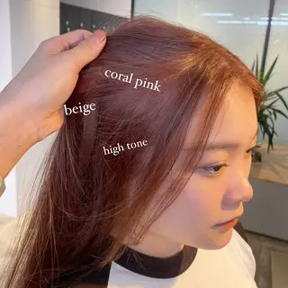 カラー ハイトーンカラー🩵 指名多数💗横山聖奈のヘアスタイル