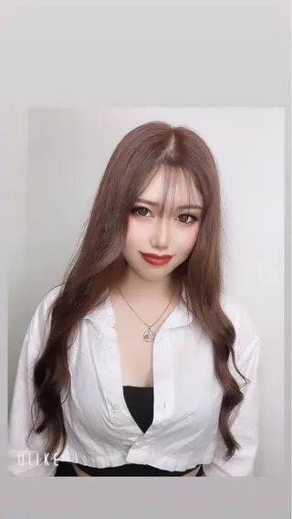 ロング カラー &chaLme   心斎橋所属・emi/髪質改善/ 韓国風/艶カラーのヘアスタイル