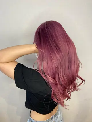 ロング カラー aini上本町 吉元直明のヘアスタイル