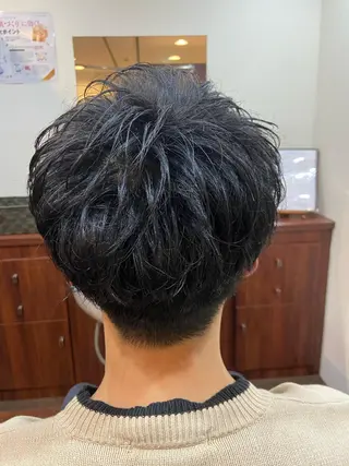 ショート カラー パーマ ヘアアレンジ メンズ 💈メンズ特化 副店長松浦一聖💈のヘアスタイル