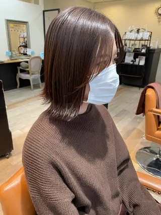 ミディアム 亀川蓮 Agu hairのヘアスタイル