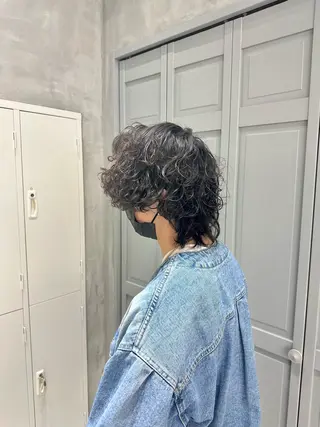 ミディアム パーマ メンズ ⭐️IAbyzina 渋谷　相原⭐️のヘアスタイル