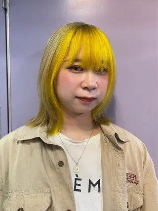 ミディアム カラー ハイトーン/ブリーチ /ウルフ⛓️MAKIのヘアスタイル