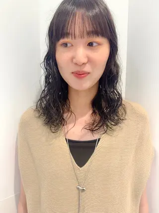ミディアム パーマ SALOWIN 名古屋所属・パーマ特化美容師 /丹羽舜太のヘアスタイル