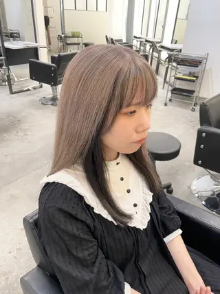 セミロング カラー エフェクトブリーチ/ 長木雄飛のヘアスタイル