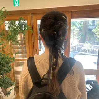 ヘアアレンジ ショート🌼パーマ 本間正子のヘアスタイル