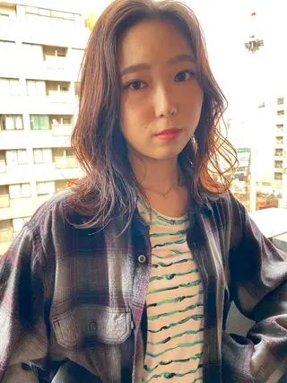 ミディアム 顔周り/ブリーチなし /縮毛矯正🫧伊勢のヘアスタイル