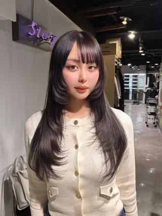 ロング MEI🎀垢抜けカラ ー🎀韓国styleのヘアスタイル