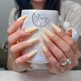 ロング 波 なみのネイルデザイン