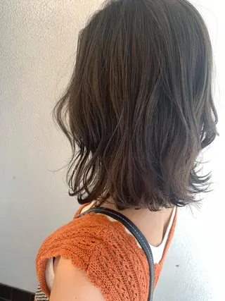 ミディアム カラー ハッシュカット/ボブ /レイヤー/彩奈のヘアスタイル