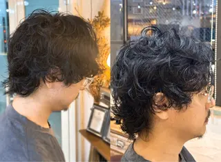 ショート パーマ メンズ スパイキー/ ピンパーマ/緑川雄也のヘアスタイル